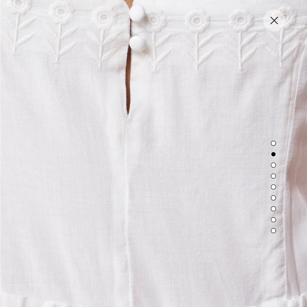 NWT J.Crew Sorrento Organic White Embroidered Cotton Midi Sundress Size M - Picture 7 of 9